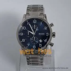 Hugo Boss Men’s Chronograph Quartz Stainless Steel Blue Dial 44mm Watch 1513183 UAE DUBAI AJMAN SHARJAH ABU DHABI RAS AL KHAIMA UMM UL QUWAIN ALAIN FUJAIRAH