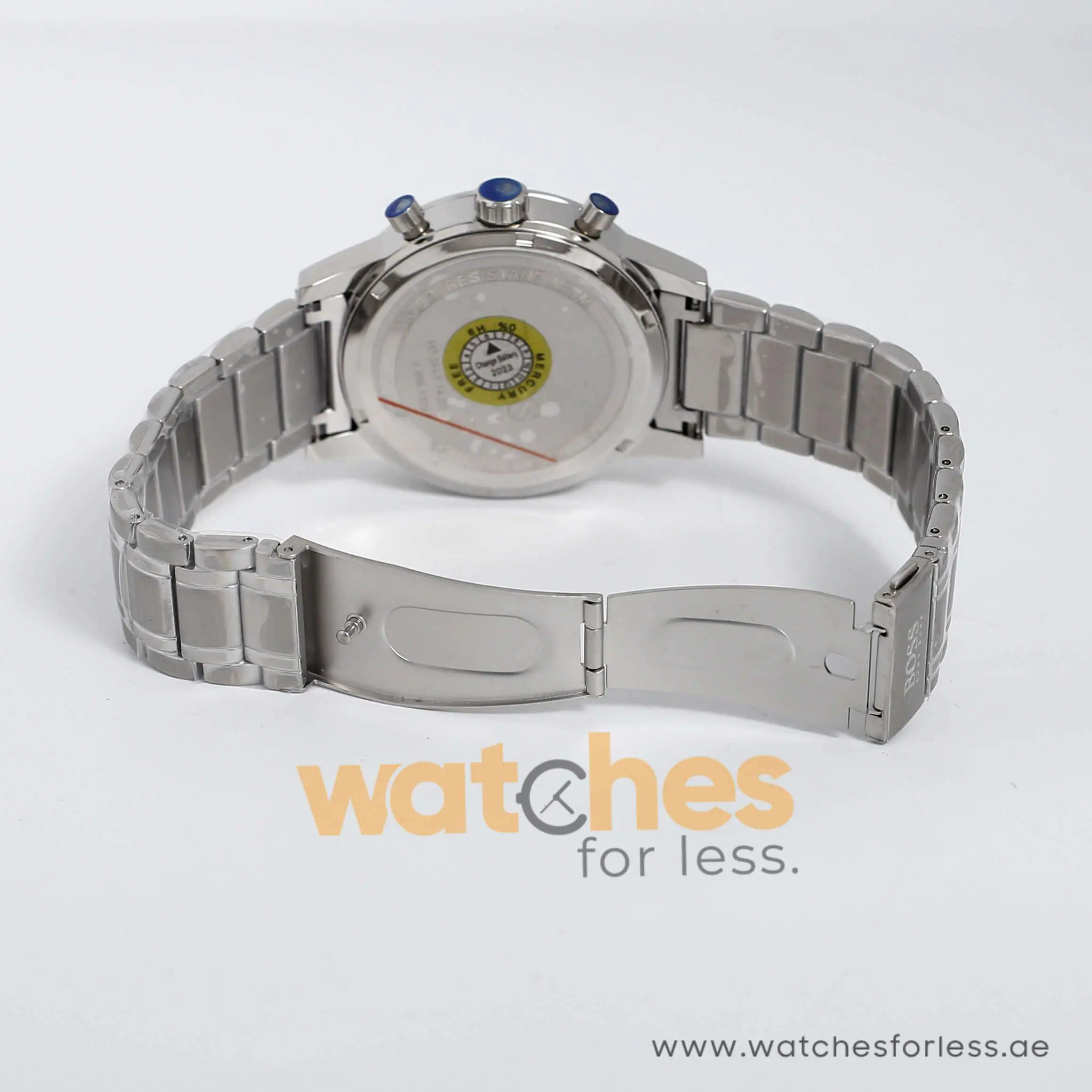 Hugo Boss Men’s Chronograph Quartz Stainless Steel Blue Dial 44mm Watch 1513183 UAE DUBAI AJMAN SHARJAH ABU DHABI RAS AL KHAIMA UMM UL QUWAIN ALAIN FUJAIRAH