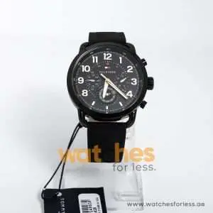 Tommy Hilfiger Men’s Quartz Leather Strap Black Dial 46mm Watch 1791426 UAE DUBAI AJMAN SHARJAH ABU DHABI RAS AL KHAIMA UMM UL QUWAIN ALAIN FUJAIRAH