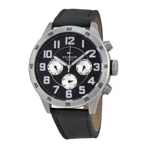 Tommy Hilfiger Men’s Quartz Leather Strap Black Dial 46mm Watch 1791050 UAE DUBAI AJMAN SHARJAH ABU DHABI RAS AL KHAIMA UMM UL QUWAIN ALAIN FUJAIRAH