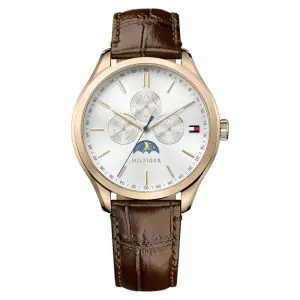 Tommy Hilfiger Men’s Quartz Leather Strap Silver Dial 43mm Watch 1791306 UAE DUBAI AJMAN SHARJAH ABU DHABI RAS AL KHAIMA UMM UL QUWAIN ALAIN FUJAIRAH