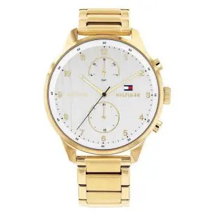 Tommy Hilfiger Men’s Quartz Stainless Steel Silver Dial 44mm Watch 1791576 UAE DUBAI AJMAN SHARJAH ABU DHABI RAS AL KHAIMA UMM UL QUWAIN ALAIN FUJAIRAH