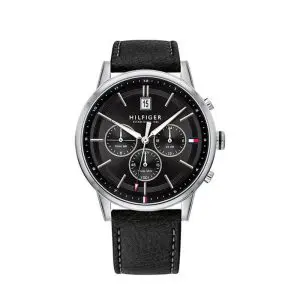 Tommy Hilfiger Men’s Quartz Leather Strap Black Dial 44mm Watch 1791630 UAE DUBAI AJMAN SHARJAH ABU DHABI RAS AL KHAIMA UMM UL QUWAIN ALAIN FUJAIRAH