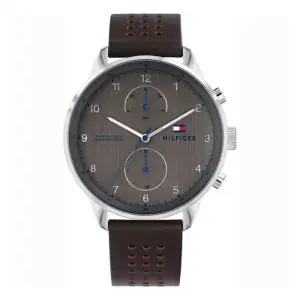 Tommy Hilfiger Men’s Quartz Leather Strap Grey Dial 44mm Watch 1791579 UAE DUBAI AJMAN SHARJAH ABU DHABI RAS AL KHAIMA UMM UL QUWAIN ALAIN FUJAIRAH