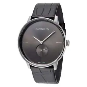 Calvin Klein Men’s Swiss Made Quartz Black Leather Strap Black Dial 41mm K2Y211C3 UAE DUBAI AJMAN SHARJAH ABU DHABI RAS AL KHAIMA UMM UL QUWAIN ALAIN FUJAIRAH