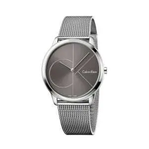 Calvin Klein Men’s Swiss Made Quartz Silver Stainless Steel Gray Dial 40mm K3M21123 UAE DUBAI AJMAN SHARJAH ABU DHABI RAS AL KHAIMA UMM UL QUWAIN ALAIN FUJAIRAH