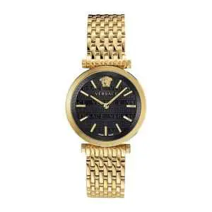 Versace Women Quartz Swiss Made Gold Stainless Steel Black Dial 36mm Watch VELS00819 UAE DUBAI AJMAN SHARJAH ABU DHABI RAS AL KHAIMA UMM UL QUWAIN ALAIN FUJAIRAH