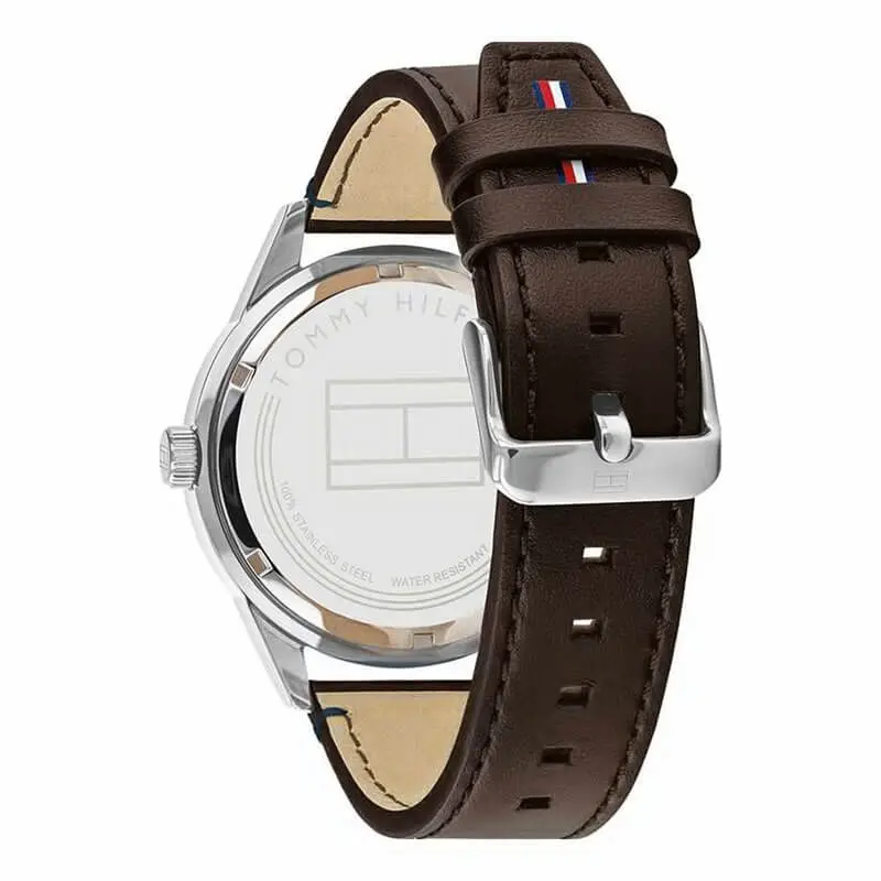 Tommy Hilfiger Men’s Quartz Leather Strap Grey Dial 44mm Watch 1791637 UAE DUBAI AJMAN SHARJAH ABU DHABI RAS AL KHAIMA UMM UL QUWAIN ALAIN FUJAIRAH