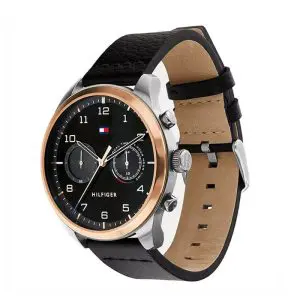 Tommy Hilfiger Men’s Quartz Leather Strap Black Dial 44mm Watch 1791786 UAE DUBAI AJMAN SHARJAH ABU DHABI RAS AL KHAIMA UMM UL QUWAIN ALAIN FUJAIRAH