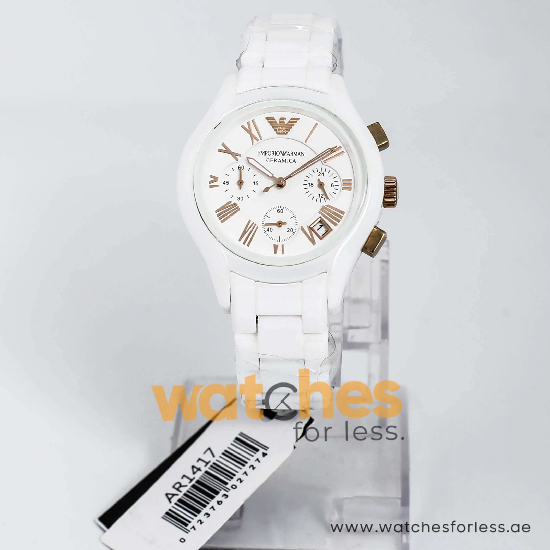 Emporio Armani Women’s Quartz Ceramic Chain White Dial 38mm Watch AR1417 UAE DUBAI AJMAN SHARJAH ABU DHABI RAS AL KHAIMA UMM UL QUWAIN ALAIN FUJAIRAH