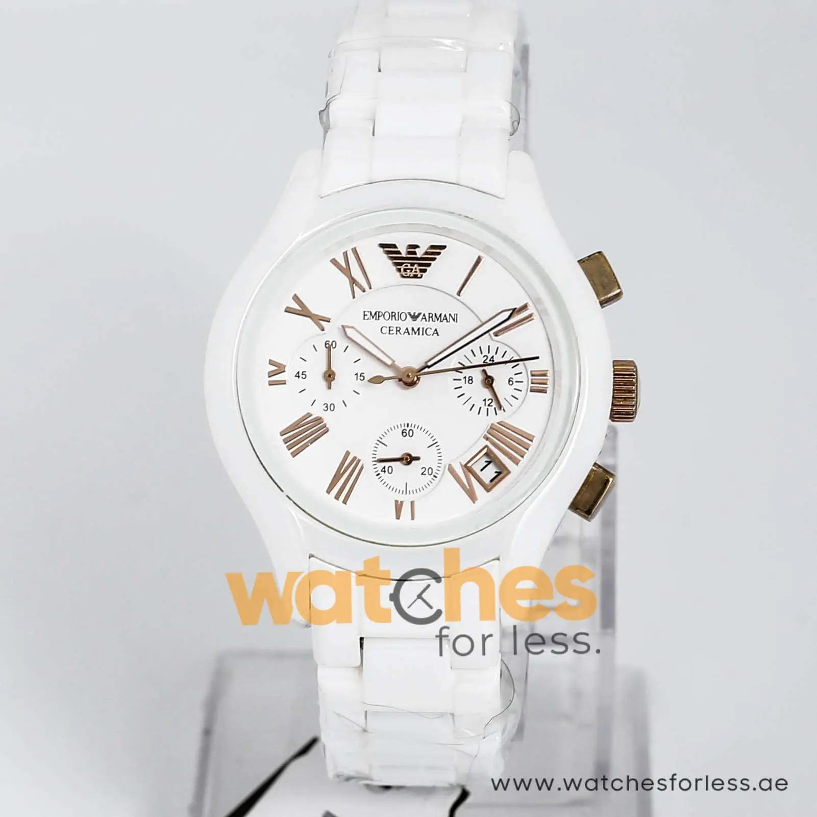Emporio Armani Women’s Quartz Ceramic Chain White Dial 38mm Watch AR1417 UAE DUBAI AJMAN SHARJAH ABU DHABI RAS AL KHAIMA UMM UL QUWAIN ALAIN FUJAIRAH