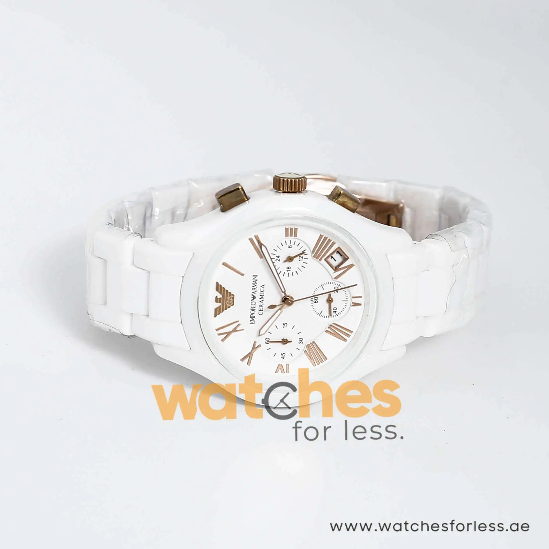 Emporio Armani Women’s Quartz Ceramic Chain White Dial 38mm Watch AR1417 UAE DUBAI AJMAN SHARJAH ABU DHABI RAS AL KHAIMA UMM UL QUWAIN ALAIN FUJAIRAH