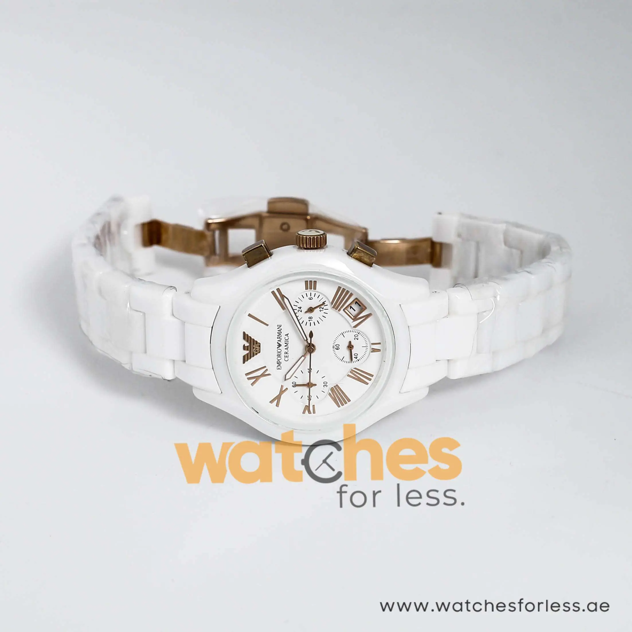 Emporio Armani Women’s Quartz Ceramic Chain White Dial 38mm Watch AR1417 UAE DUBAI AJMAN SHARJAH ABU DHABI RAS AL KHAIMA UMM UL QUWAIN ALAIN FUJAIRAH