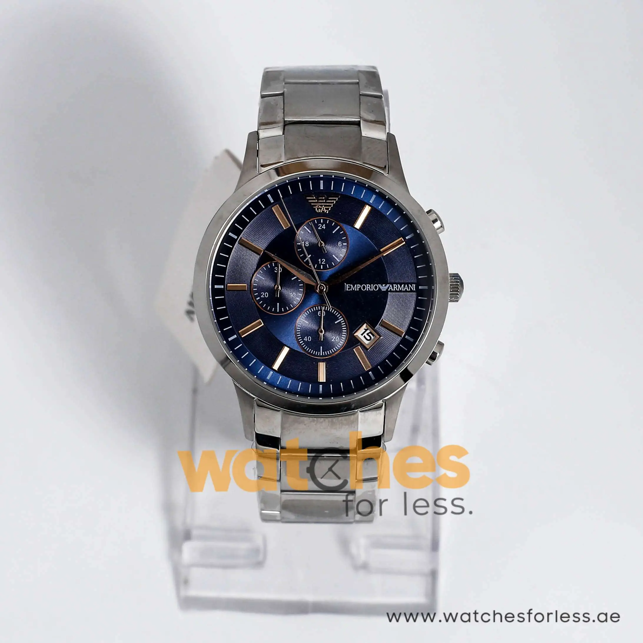 Emporio Armani Men’s Quartz Stainless Steel Blue Dial 43mm Watch AR11458 UAE DUBAI AJMAN SHARJAH ABU DHABI RAS AL KHAIMA UMM UL QUWAIN ALAIN FUJAIRAH