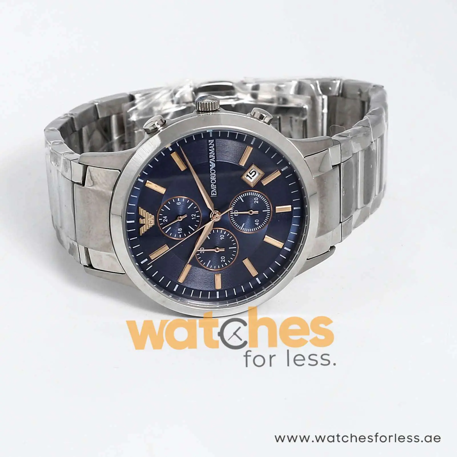 Emporio Armani Men’s Quartz Stainless Steel Blue Dial 43mm Watch AR11458 UAE DUBAI AJMAN SHARJAH ABU DHABI RAS AL KHAIMA UMM UL QUWAIN ALAIN FUJAIRAH