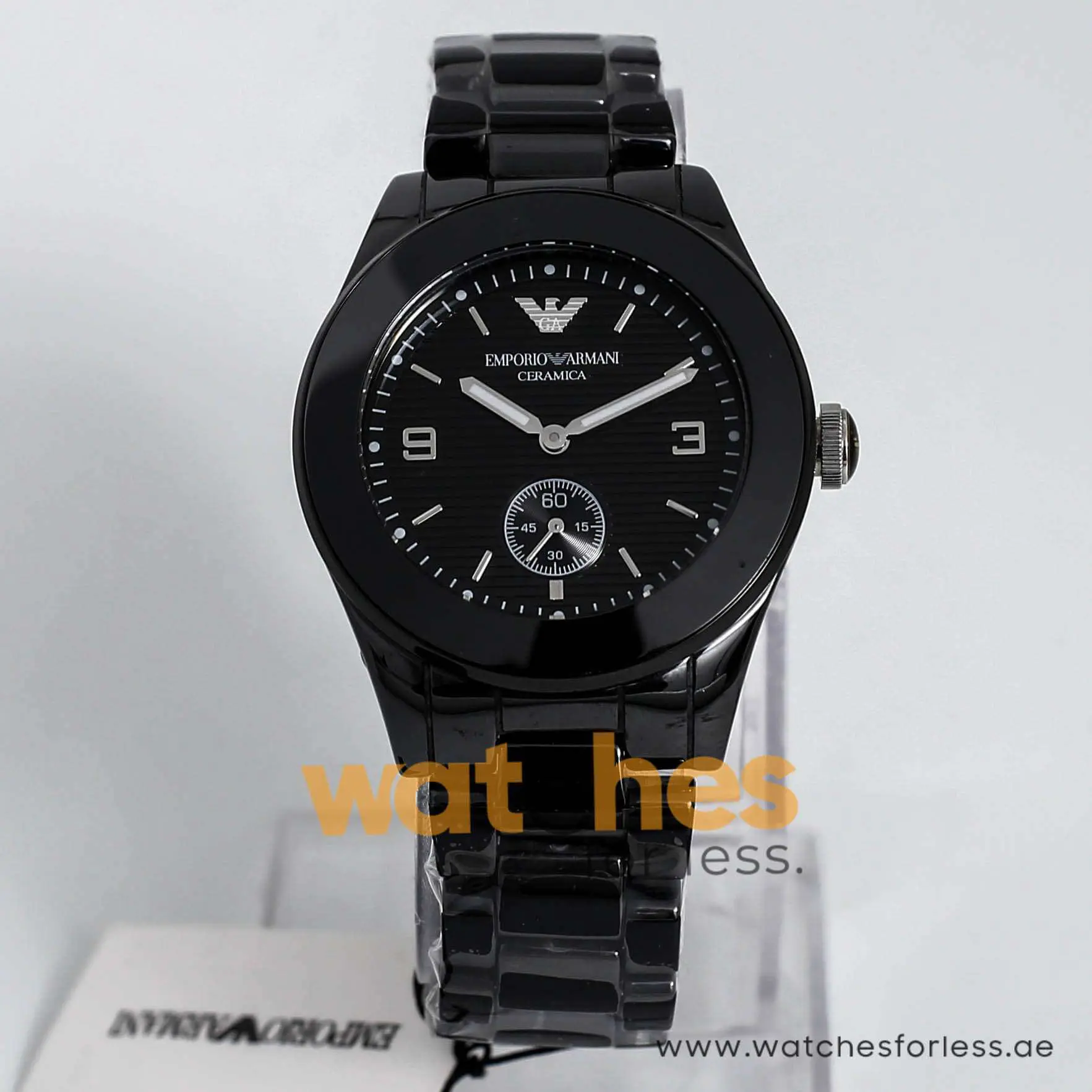 Emporio Armani Women’s Quartz Ceramic Black Dial 39mm Watch AR1422 UAE DUBAI AJMAN SHARJAH ABU DHABI RAS AL KHAIMA UMM UL QUWAIN ALAIN FUJAIRAH