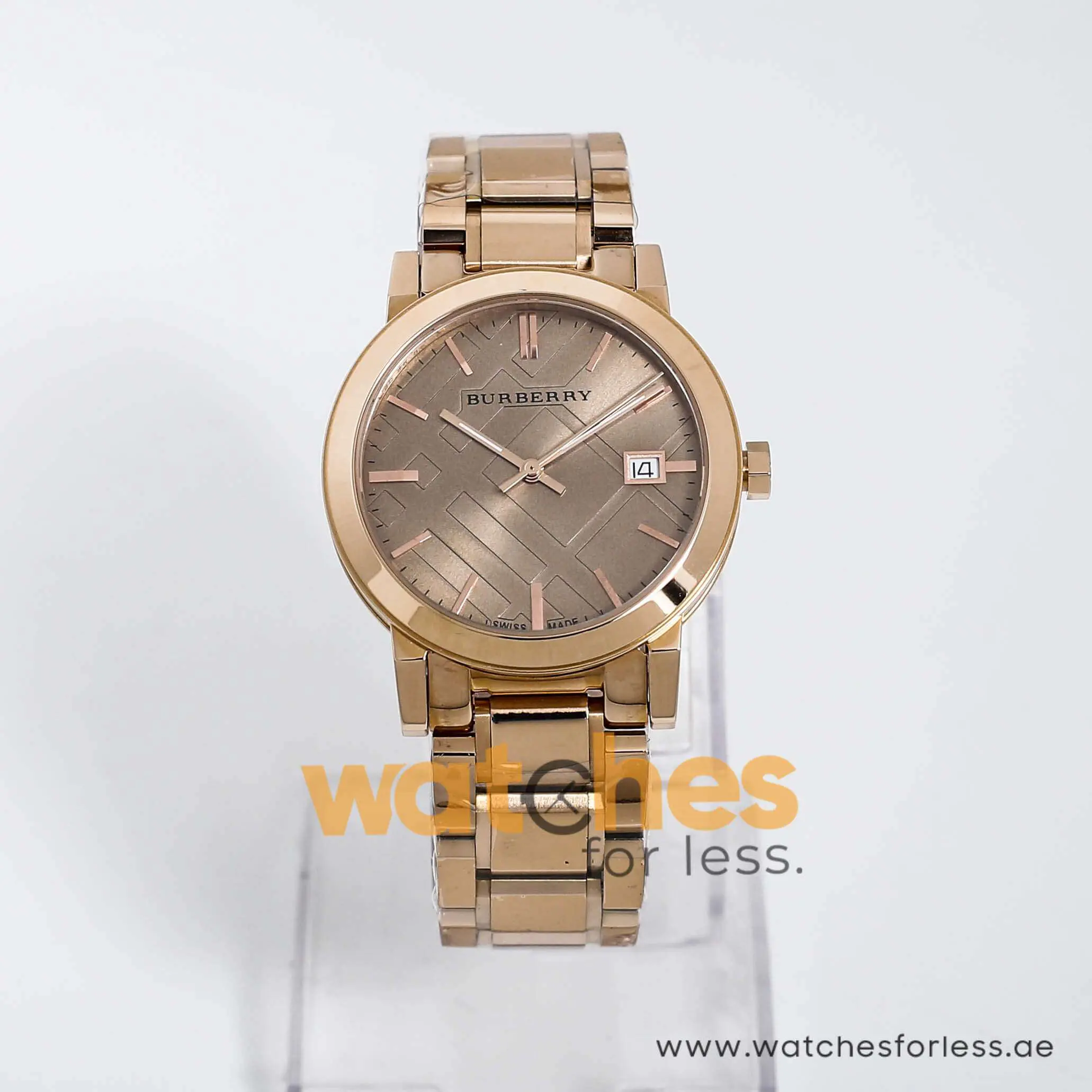 Burberry Unisex Swiss Made Stainless Steel Rose Gold Dial Watch 38mm BU9034 UAE DUBAI AJMAN SHARJAH ABU DHABI RAS AL KHAIMA UMM UL QUWAIN ALAIN FUJAIRAH