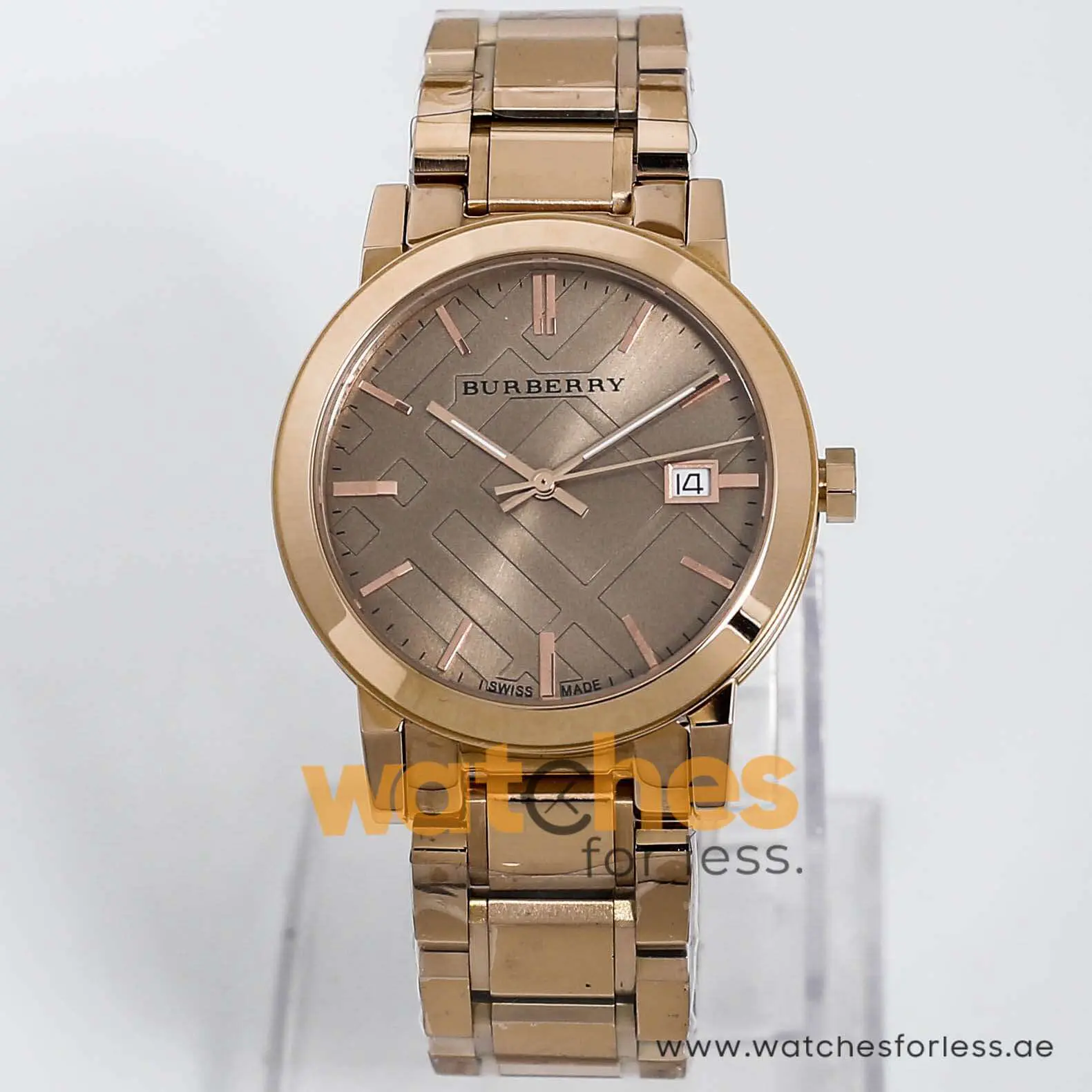 Burberry Unisex Swiss Made Stainless Steel Rose Gold Dial Watch 38mm BU9034 UAE DUBAI AJMAN SHARJAH ABU DHABI RAS AL KHAIMA UMM UL QUWAIN ALAIN FUJAIRAH