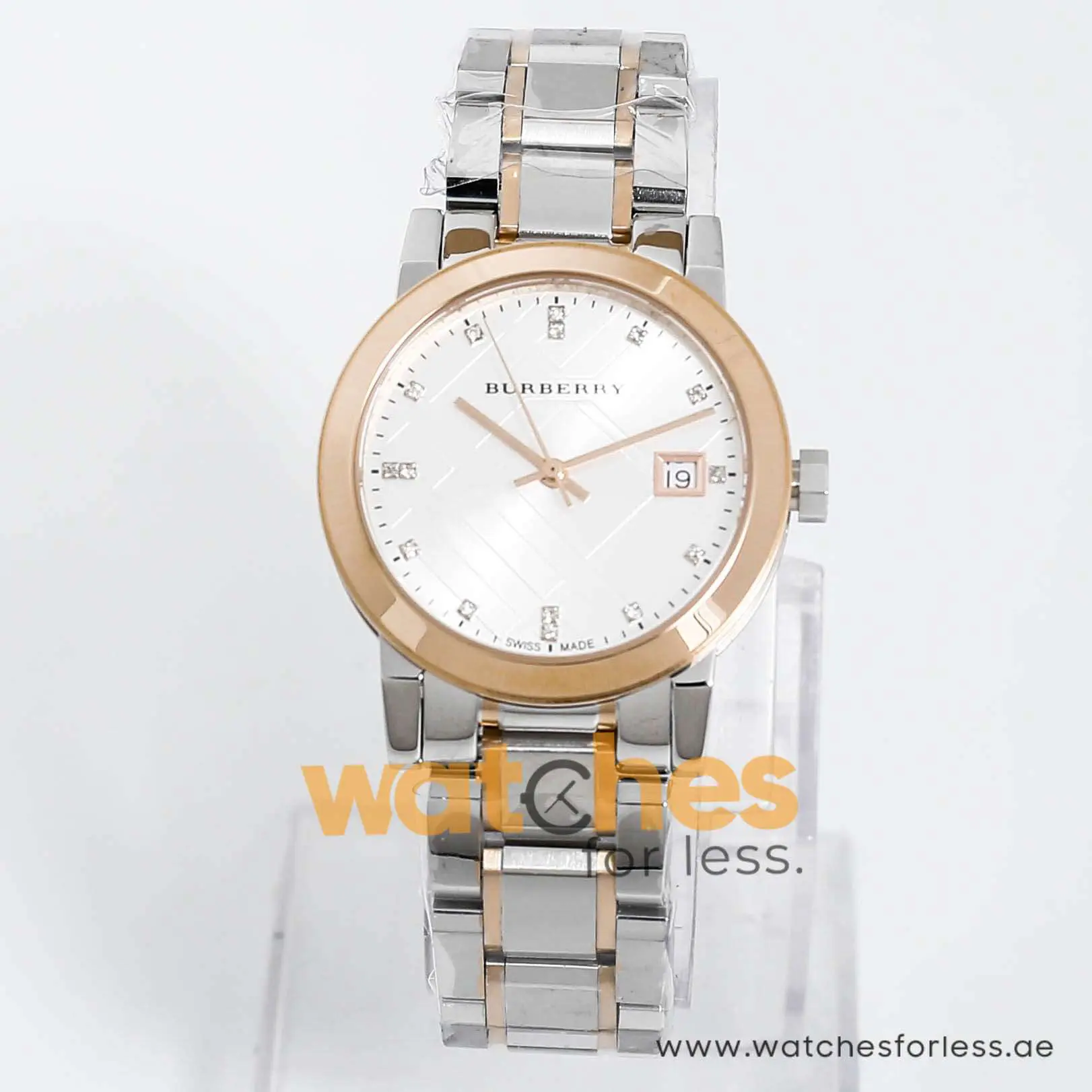 Burberry Women’s Swiss Made Stainless Steel Silver Dial 34mm Watch BU9127 UAE DUBAI AJMAN SHARJAH ABU DHABI RAS AL KHAIMA UMM UL QUWAIN ALAIN FUJAIRAH