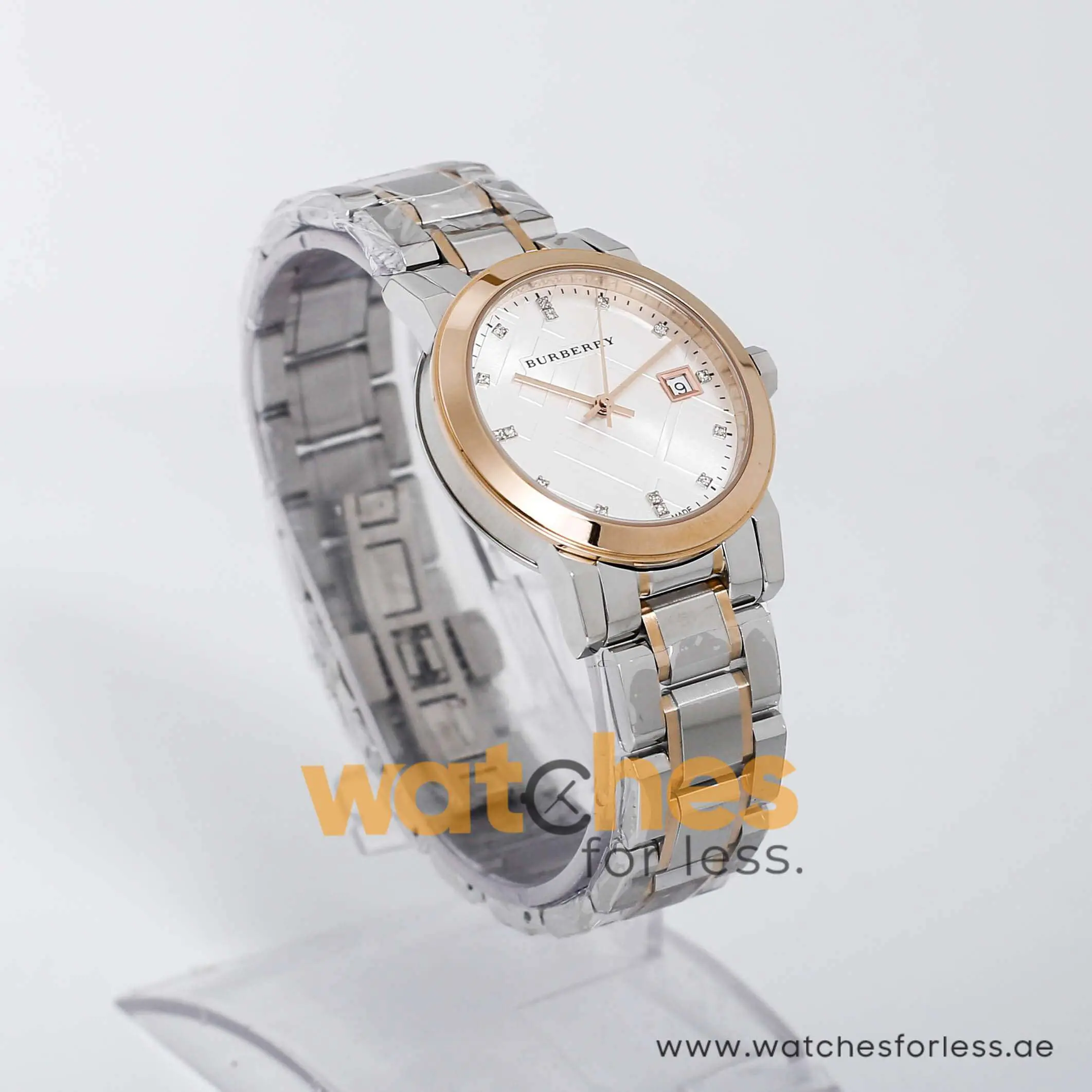 Burberry Women’s Swiss Made Stainless Steel Silver Dial 34mm Watch BU9127 UAE DUBAI AJMAN SHARJAH ABU DHABI RAS AL KHAIMA UMM UL QUWAIN ALAIN FUJAIRAH