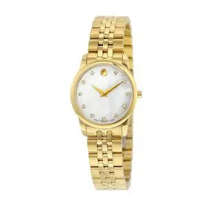 Movado Women’s Quartz Swiss Made Stainless Steel Mother of pearl Dial 28mm Watch 0606998 UAE DUBAI AJMAN SHARJAH ABU DHABI RAS AL KHAIMA UMM UL QUWAIN ALAIN FUJAIRAH