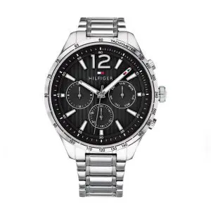 Tommy Hilfiger Men’s Quartz Stainless Steel Black Dial 44mm Watch 1791469 UAE DUBAI AJMAN SHARJAH ABU DHABI RAS AL KHAIMA UMM UL QUWAIN ALAIN FUJAIRAH