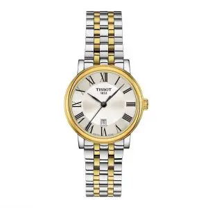 Tissot Women’s Quartz Swiss Made Two-tone Stainless Steel Silver Dial 30mm Watch T122.210.22.033.00 UAE DUBAI AJMAN SHARJAH ABU DHABI RAS AL KHAIMA UMM UL QUWAIN ALAIN FUJAIRAH