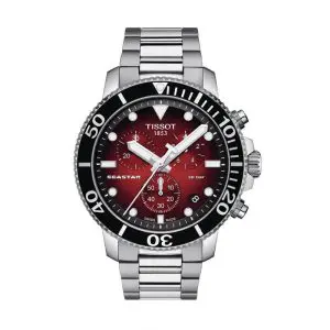 TISSOT Men’s Quartz Swiss Made Stainless Steel Red Gradient Dial 45mm Watch T120.417.11.421.00 UAE DUBAI AJMAN SHARJAH ABU DHABI RAS AL KHAIMA UMM UL QUWAIN ALAIN FUJAIRAH