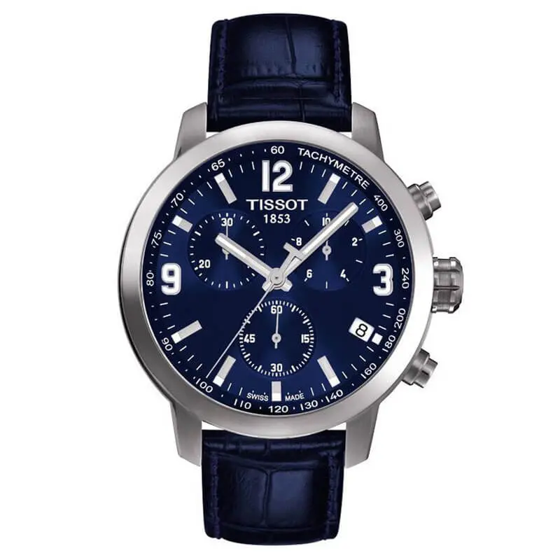 TISSOT Men’s Quartz Swiss Made Blue Leather Strap Blue Dial 42mm Watch T055.417.16.047.00 UAE DUBAI AJMAN SHARJAH ABU DHABI RAS AL KHAIMA UMM UL QUWAIN ALAIN FUJAIRAH