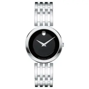 Movado Women’s Quartz Swiss Made Stainless Steel Black Dial 28mm Watch 0607051 UAE DUBAI AJMAN SHARJAH ABU DHABI RAS AL KHAIMA UMM UL QUWAIN ALAIN FUJAIRAH
