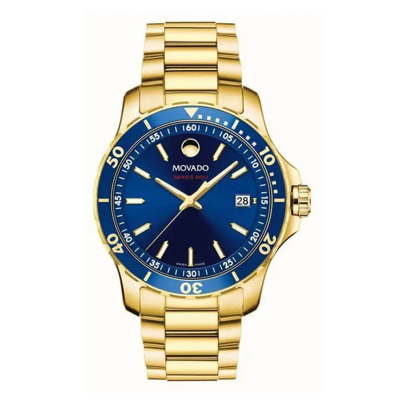 Movado Men’s Quartz Swiss Made Stainless Steel Blue Dial 40mm Watch 2600144 UAE DUBAI AJMAN SHARJAH ABU DHABI RAS AL KHAIMA UMM UL QUWAIN ALAIN FUJAIRAH
