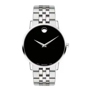 Movado Men’s Quartz Swiss Made Stainless Steel Black Dial 40mm Watch 0607199 UAE DUBAI AJMAN SHARJAH ABU DHABI RAS AL KHAIMA UMM UL QUWAIN ALAIN FUJAIRAH