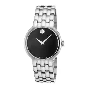 Movado Men’s Quartz Swiss Made Stainless Steel Black Dial 38mm Watch 0606337 UAE DUBAI AJMAN SHARJAH ABU DHABI RAS AL KHAIMA UMM UL QUWAIN ALAIN FUJAIRAH