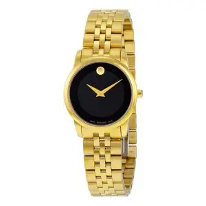 Movado Women’s Quartz Swiss Made Stainless Steel Black Dial 28mm Watch 0607005 UAE DUBAI AJMAN SHARJAH ABU DHABI RAS AL KHAIMA UMM UL QUWAIN ALAIN FUJAIRAH