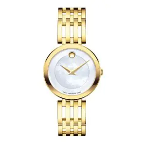 Movado Women’s Quartz Swiss Made Stainless Steel Mother of pearl Dial 28mm Watch 0607054 UAE DUBAI AJMAN SHARJAH ABU DHABI RAS AL KHAIMA UMM UL QUWAIN ALAIN FUJAIRAH