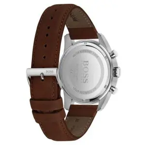 Hugo Boss Men’s Quartz Brown Leather Strap Grey Dial 44mm Watch 1513787 UAE DUBAI AJMAN SHARJAH ABU DHABI RAS AL KHAIMA UMM UL QUWAIN ALAIN FUJAIRAH