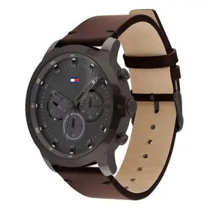 Tommy Hilfiger Men’s Quartz Brown Leather Strap Grey Dial 46mm Watch 1791799 UAE DUBAI AJMAN SHARJAH ABU DHABI RAS AL KHAIMA UMM UL QUWAIN ALAIN FUJAIRAH