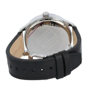 Tommy Hilfiger Men’s Automatic Black Leather Strap Black Dial 44mm Watch 1791641 UAE DUBAI AJMAN SHARJAH ABU DHABI RAS AL KHAIMA UMM UL QUWAIN ALAIN FUJAIRAH