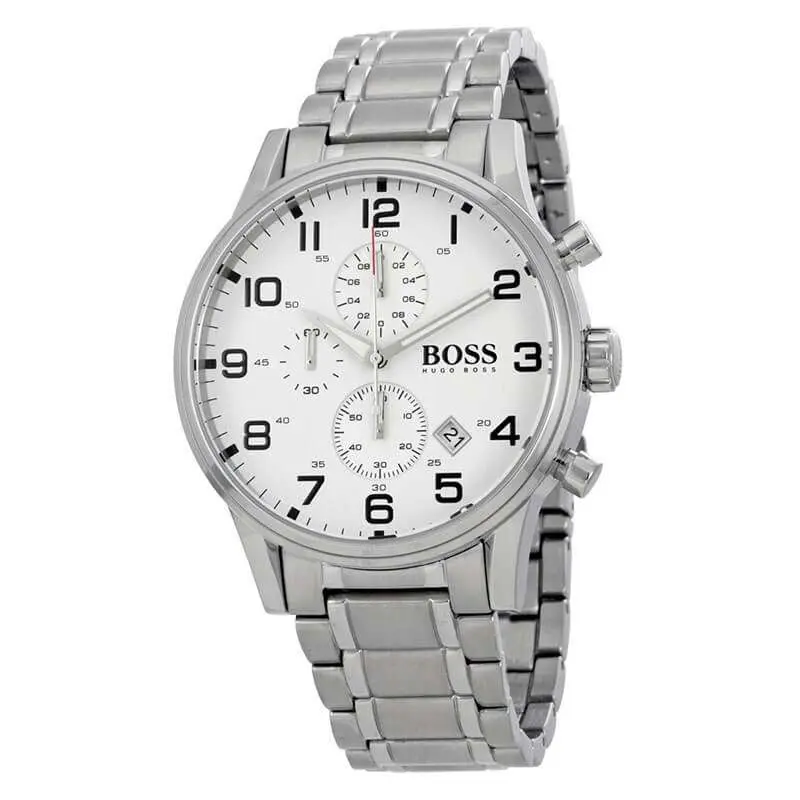 Hugo Boss Men’s Quartz Stainless Steel White Dial 44mm Watch 1513182 UAE DUBAI AJMAN SHARJAH ABU DHABI RAS AL KHAIMA UMM UL QUWAIN ALAIN FUJAIRAH
