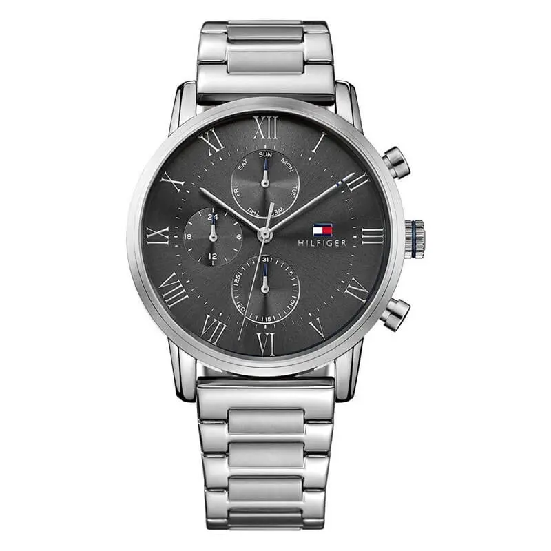 Tommy Hilfiger Men’s Quartz Stainless Steel Grey Dial 44mm Watch 1791397 UAE DUBAI AJMAN SHARJAH ABU DHABI RAS AL KHAIMA UMM UL QUWAIN ALAIN FUJAIRAH