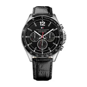 Tommy Hilfiger Men’s Quartz Leather Strap Black Dial 46mm Watch 1791117 UAE DUBAI AJMAN SHARJAH ABU DHABI RAS AL KHAIMA UMM UL QUWAIN ALAIN FUJAIRAH