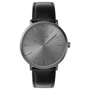 Hugo Boss Men’s Quartz Black Leather Strap Grey Dial 40mm Watch 1513540 UAE DUBAI AJMAN SHARJAH ABU DHABI RAS AL KHAIMA UMM UL QUWAIN ALAIN FUJAIRAH