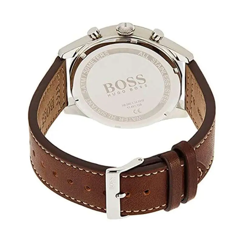 Hugo Boss Men’s Quartz Leather Strap Blue Dial 44mm Watch 1513709 UAE DUBAI AJMAN SHARJAH ABU DHABI RAS AL KHAIMA UMM UL QUWAIN ALAIN FUJAIRAH