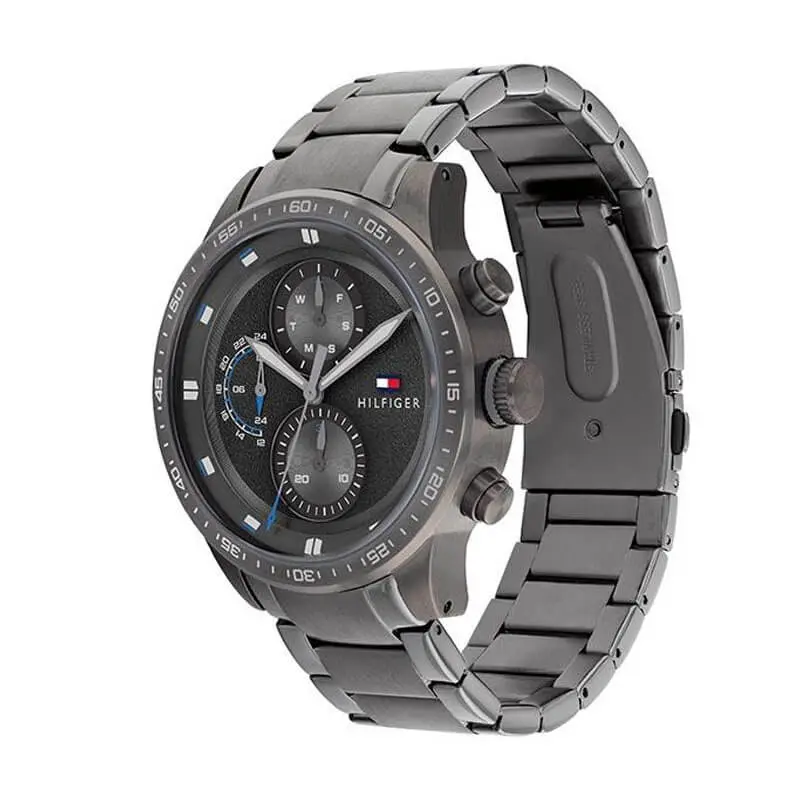 Tommy Hilfiger Men’s Quartz Grey Stainless Steel Grey Dial 46mm Watch 1791806 UAE DUBAI AJMAN SHARJAH ABU DHABI RAS AL KHAIMA UMM UL QUWAIN ALAIN FUJAIRAH