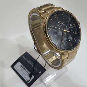Tommy Hilfiger Men's Quartz Gold Stainless Steel Black Dial 44mm Watch 1791978 UAE DUBAI AJMAN SHARJAH ABU DHABI RAS AL KHAIMA UMM UL QUWAIN ALAIN FUJAIRAH