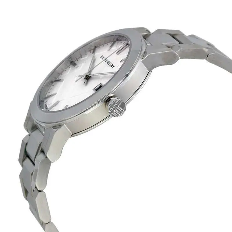 Burberry Unisex Swiss Made Stainless Steel Silver Dial 38mm Watch BU9000 UAE DUBAI AJMAN SHARJAH ABU DHABI RAS AL KHAIMA UMM UL QUWAIN ALAIN FUJAIRAH