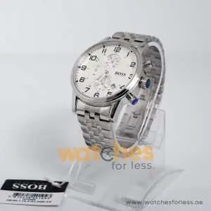 Hugo Boss Men’s Quartz Stainless Steel Silver Dial 44mm Watch 1512445 UAE DUBAI AJMAN SHARJAH ABU DHABI RAS AL KHAIMA UMM UL QUWAIN ALAIN FUJAIRAH