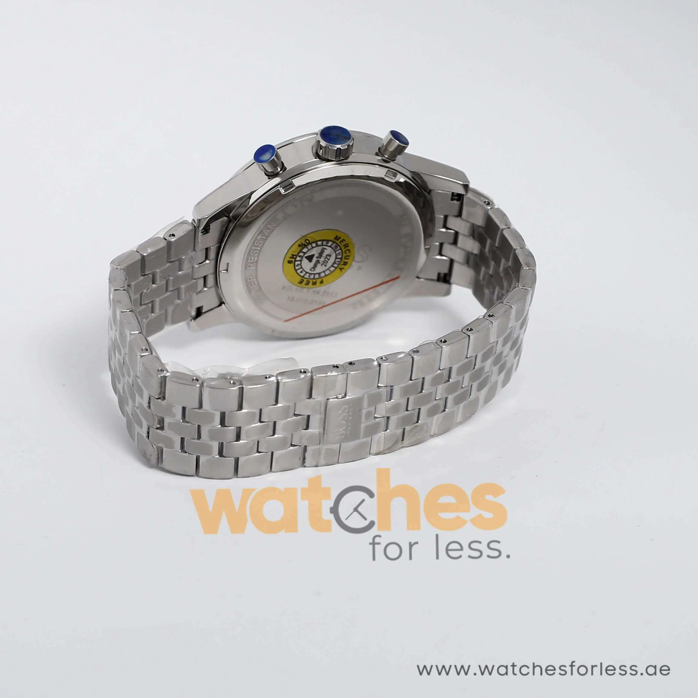 Hugo Boss Men’s Quartz Stainless Steel Silver Dial 44mm Watch 1512445 UAE DUBAI AJMAN SHARJAH ABU DHABI RAS AL KHAIMA UMM UL QUWAIN ALAIN FUJAIRAH