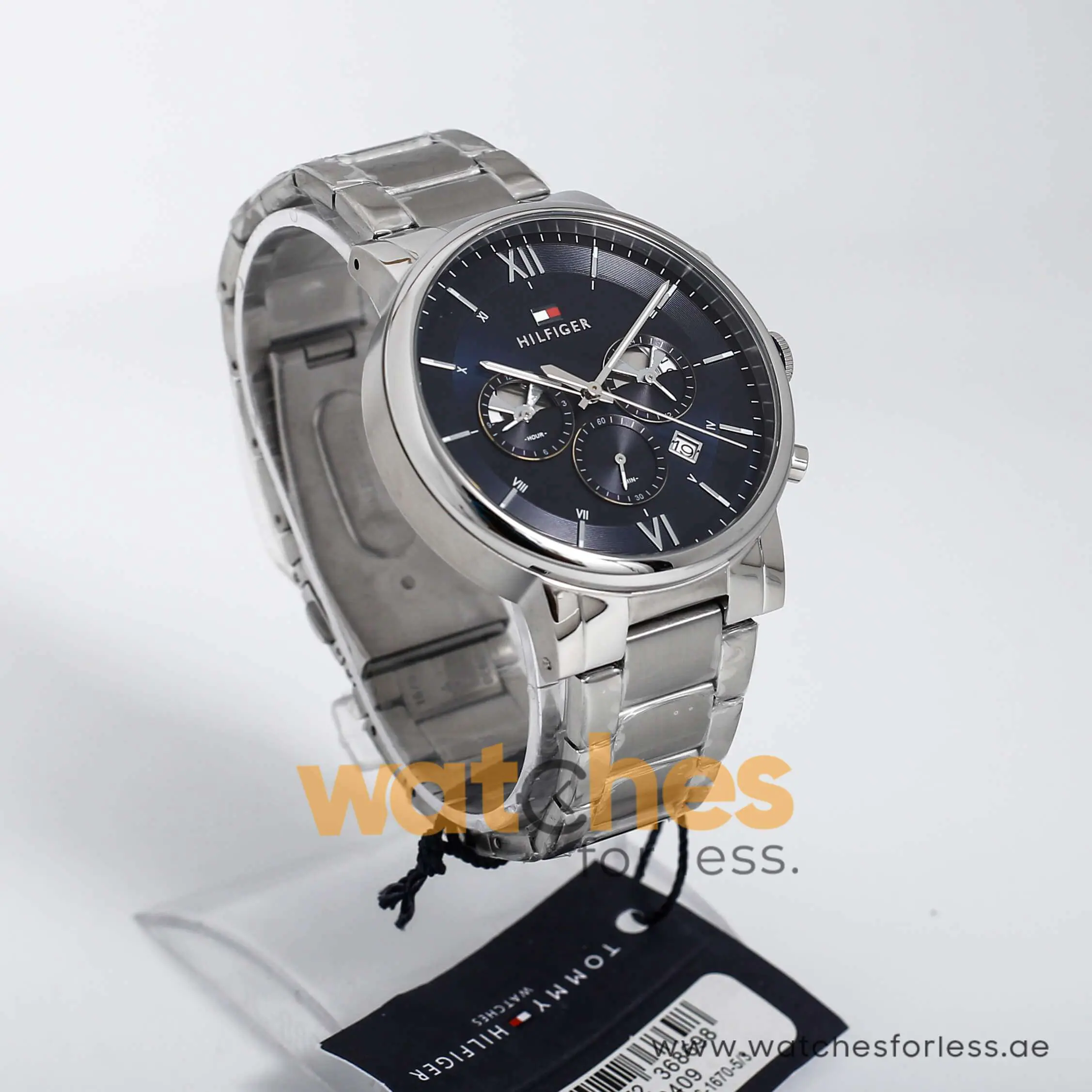 Tommy Hilfiger Men’s Quartz Stainless Steel Blue Dial 44mm Watch 1710409 UAE DUBAI AJMAN SHARJAH ABU DHABI RAS AL KHAIMA UMM UL QUWAIN ALAIN FUJAIRAH