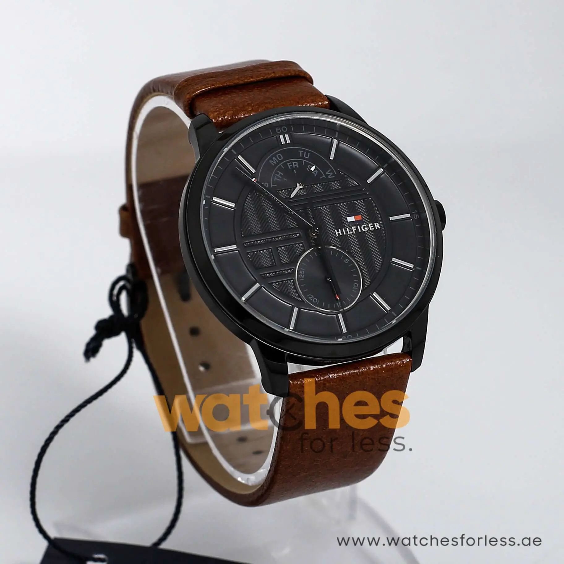 Tommy Hilfiger Men’s Quartz Leather Strap Black Dial 44mm Watch 1791604 UAE DUBAI AJMAN SHARJAH ABU DHABI RAS AL KHAIMA UMM UL QUWAIN ALAIN FUJAIRAH